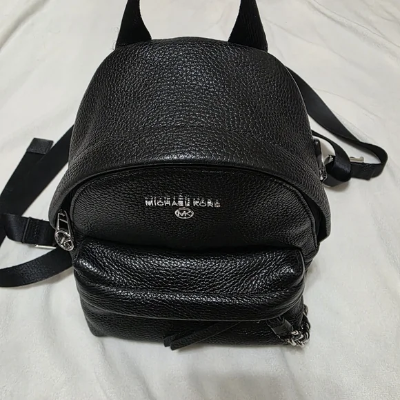 Michael Kors Black Leather Mini Backpack - Picture 2 of 6